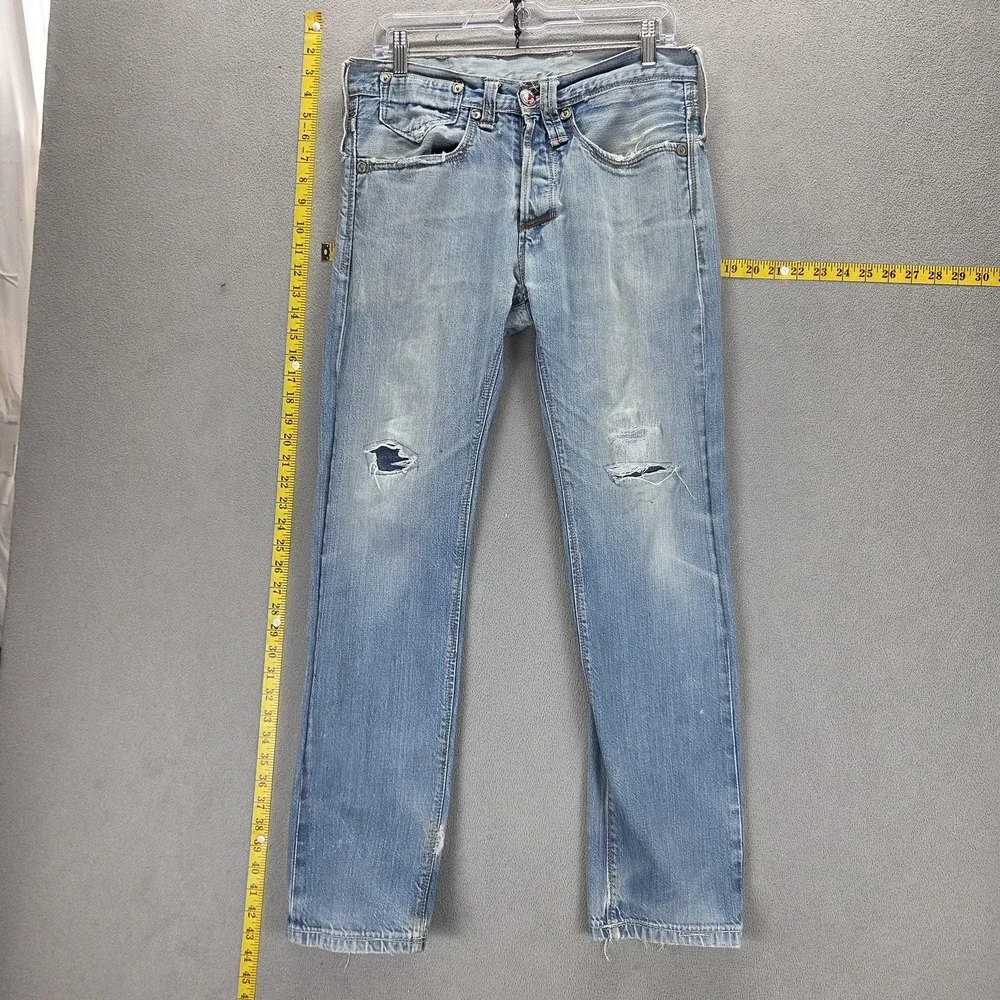 VTG Levis Engineered Jeans Mens Blue Light Wash Button Fly Fits 30x30